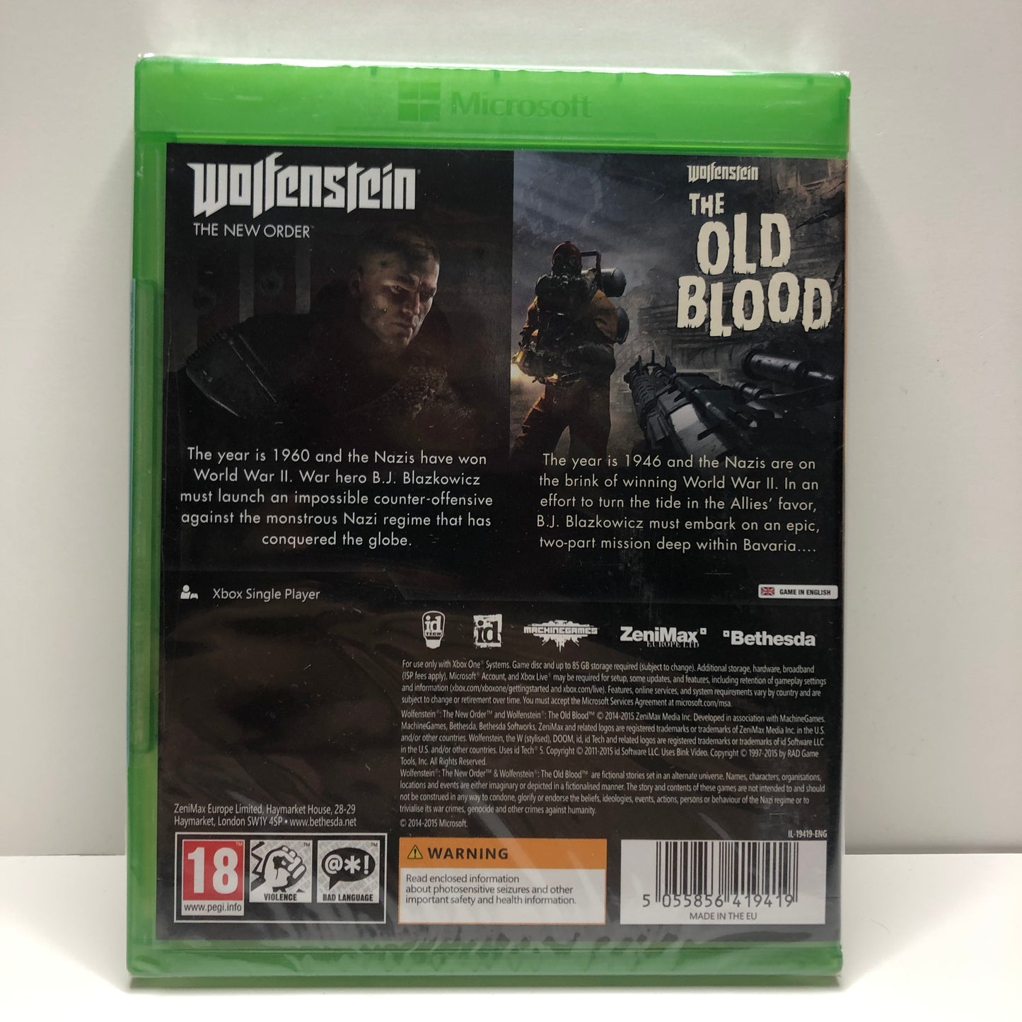 Wolfenstein The New Order + The Old Blood Double Pack (NEW)