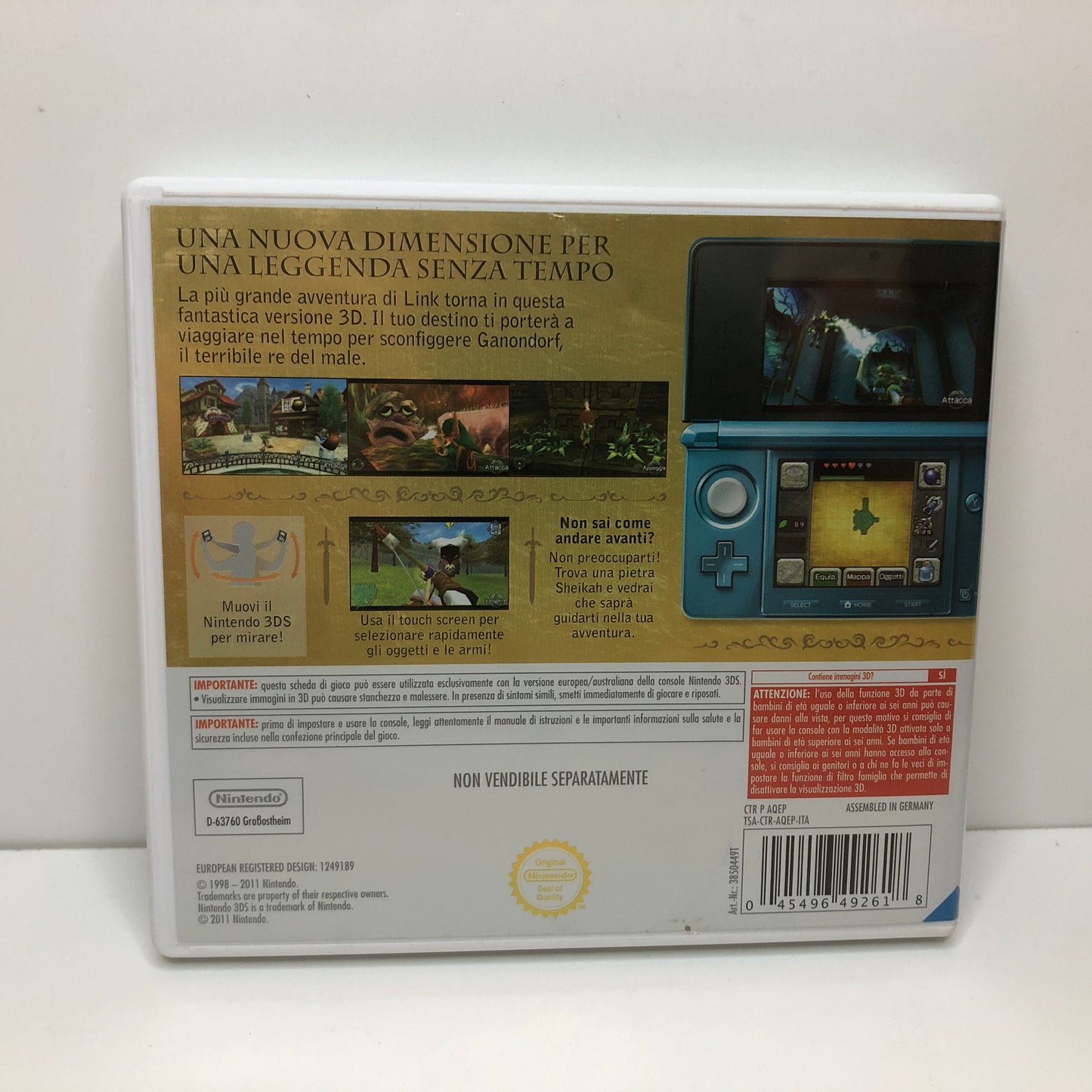 Zelda Ocarina Of Time 3D "Preorder Box"