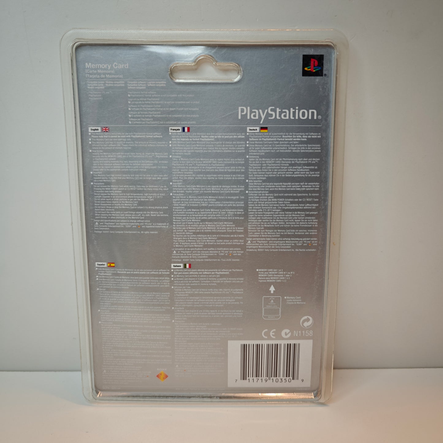 PS1 Playstation Memory Card "Light Grey" (NEW)